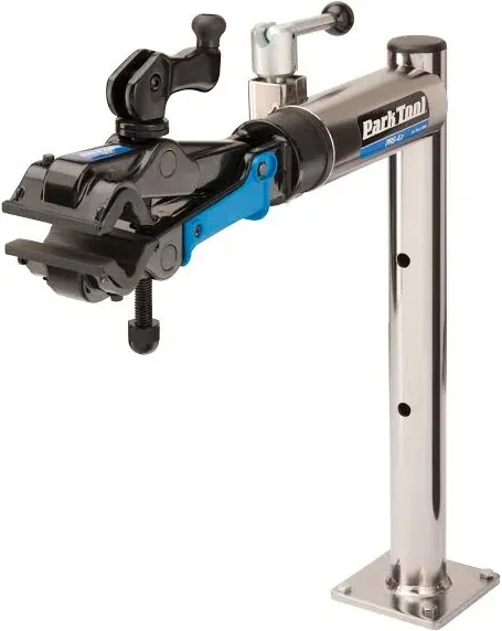 Park Tool Adult PRS-4.2-2 - Deluxe Bench Mount Repair Stand with 100-3D Micro Adjust Clamp Tool