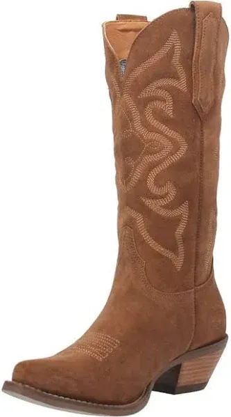 Wmns Dingo Out West Camel Tall Western Suede Cowgirl Boots / DI920 / Size 9.5