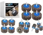 16pk Flap Sanding Wheels Kit fits Drill and Die Grinder for Wood and Metal