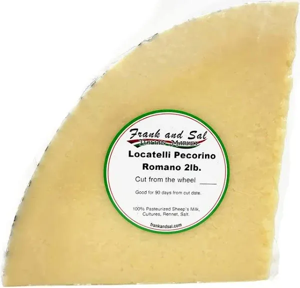 Frank And Sal Italian Market Locatelli Pecorino Romano Whole 2 Pound Chunk