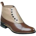 STACY ADAMS- Tan Multi Spectator Spat Cap Toe Demi