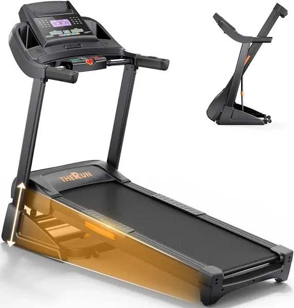 3.5HP Folding Treadmill with Incline Running Walking Machine for Home w/LCD 