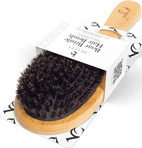 Beauty by Earth Boar Bristle  Brush - For Fine Hair, Bamboo and 100% Bristles .