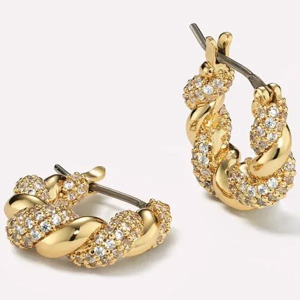 Ana Luisa Twisted Huggie Hoop Earrings