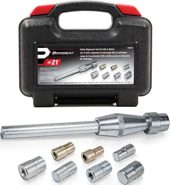 Powerbuilt 648649 Alltrade Kit 21 Clutch Pilot SAE/MM Tool Set Silver