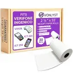 Vonlyst Thermal Paper Roll 2 1/4 x 55 for Verifone Vx520 Ingenico ICT220 ICT250 FD400 (10 Rolls)