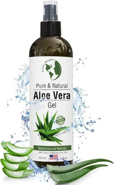 Earth's Daughter Organic Aloe Vera Gel from 100% Pure and Natural Cold Pressed Aloe