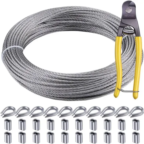 Rectoo 100ft Wire Rope Cable