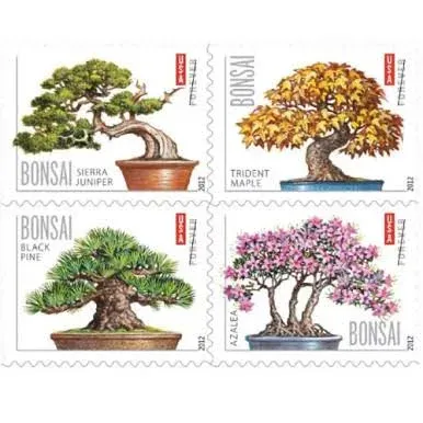 Bonsai Tree Booklet Pane of 20 x Forever Stamps Scott 4618-22