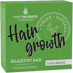 Hair Thickness Maximizer Hair Growth Shampoo Bar with Biotin, Rice Protein, Organic Jojoba. Eco Friendly, Vegan. Color Safe, PH Balanced. No Harsh