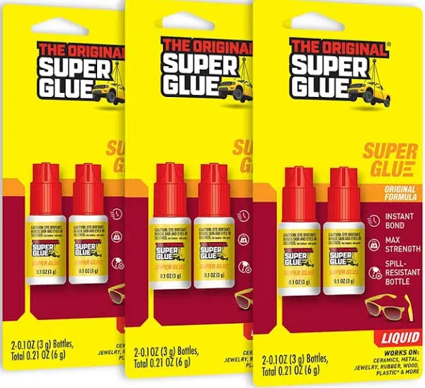 Super Glue Plastic Bottle 2-Pack