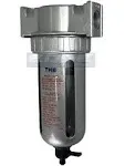 Moisture Removing Particulate Filter for Compressed Air, 2.7oz Bowl, 1/2&#034; NPT