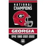 Georgia Bulldogs 4 Time Football National Champions Banner