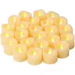 CANDLE IDEA Flameless LED Votive Candles 24 Pack, 1.5" x 2", Battery Operated Flickering Electric Outdoor Flameless Tea Lights, Fake Tealight Candle Bulk for Wedding, Christmas, Halloween Decorations