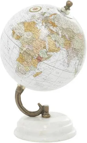 BENZARA Marvelous Wood Metal Marble Globe