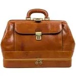 Cognac Large Leather Doctor Bag - The Master and Margarita - Time Resistance