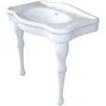 Kingston Brass 32" Basin Console for 8" Centers Mount with Pedestal, White VPB5328