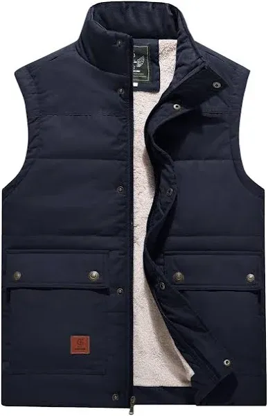 Flygo Men's Winter Warm Outdoor Padded Puffer Vest