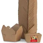 50 Pack 30 oz Kraft Take Out Boxes - Eco-Friendly