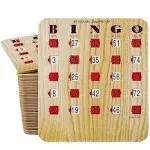 MR CHIPS Jam-Proof Fingertip Slide Bingo Cards with Sliding Windows 50 Pack in Tan Style