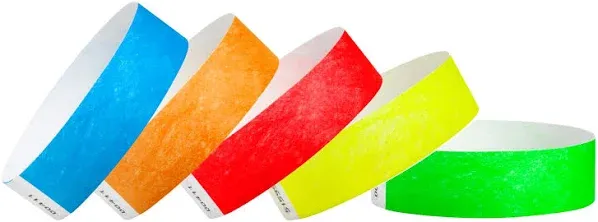 500 Wristbands for Events – 500 500 ct., 5 Color Variety Pack 