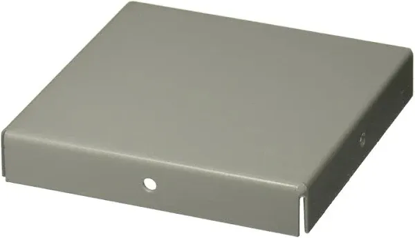 Closure Plate LayIn Wireway without knockouts, 4.00x4.00, Gray, Mild Steel