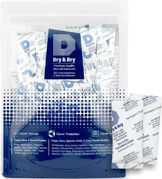 Dry & Dry Silica Gel Desiccant Packets