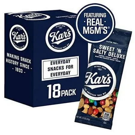 Kar’s Nuts Sweet &#039;N Salty Deluxe Trail Mix, 1.5 oz Individual Snack Packs – B...