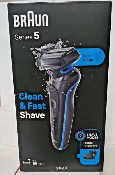 BRAUN Series 5 Electric Shaver for Men 2 Shave Modes Turbo &amp; Standard 5120s