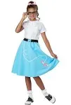 Child 50s Poodle Skirt Grease Costume 