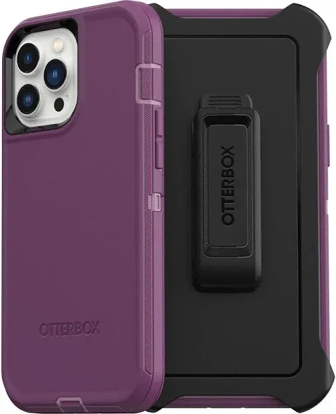 OtterBox Defender Series Screenless Edition Case for iPhone 13 (Only) - Holster Clip Included - Non-Retail Packaging - Happy Purple