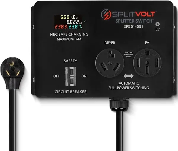 Splitvolt Splitter Switch NEMA 10-30 / 14-50 Upgrade