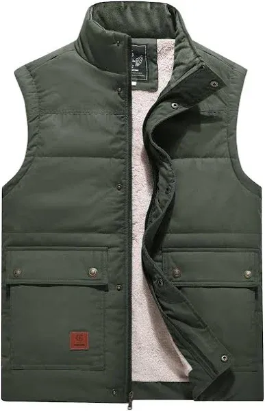 Flygo Men's Winter Warm Outdoor Padded Puffer Vest