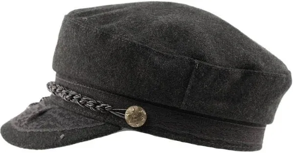 Men's Greek Fisherman Sailor Fiddler Winter Wool Driver Hat Flat Cap