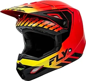 Fly Racing F73-8658XS Kinetic Menace Helmet Red/Black/Yellow Xs