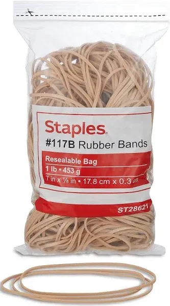 Staples Rubber Bands Size #117B