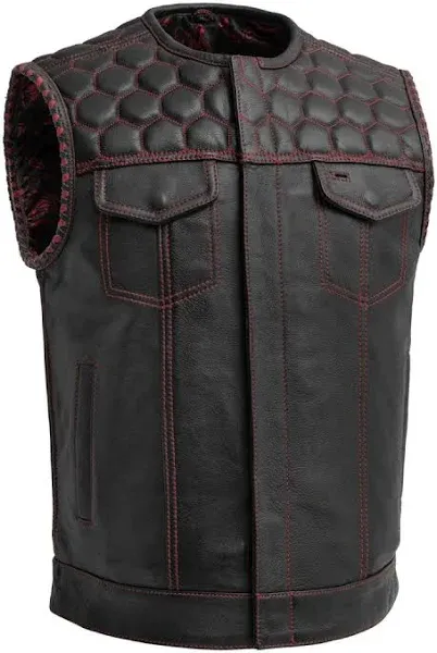 Hornet Men's Club Style Leather Vest