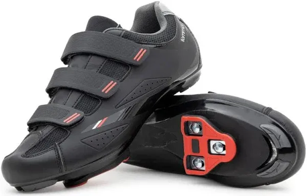 Tommaso Strada Ready to Ride Mens Indoor Cycling Shoes with Look Delta Or SPD Cleats Pre-Installed - Optimized Bike Shoes for Men for Peloton, Echelon & Bowflex Spin Bikes