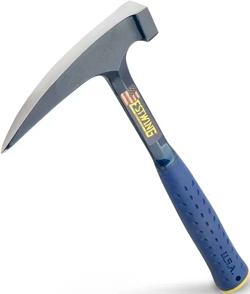 One-Piece Forged Rock Pick Hammer with Ergonomic Grip - Ideal for Prospectors