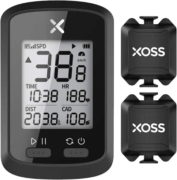 Xoss G Smart GPS Cycling Computer IPX7 Wireless with 2 Speed Cadence Sensors