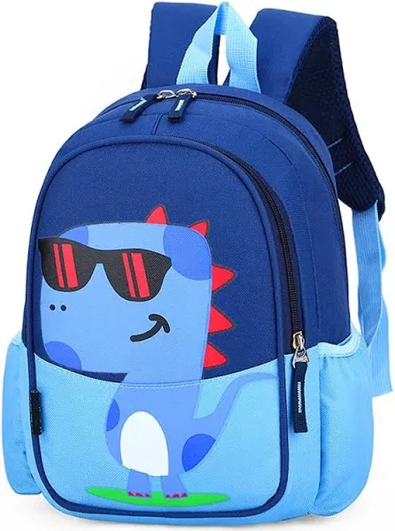 Kids Toddler Travel Backpack Cool Cute Cartoon Daypack Dinosaur Blue 