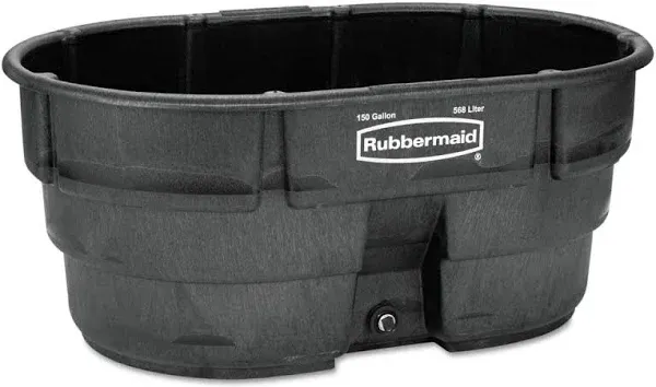 Stock Tank, Black Weather & Crack-Resistant Structural Foam Plastic, 150-Gals.