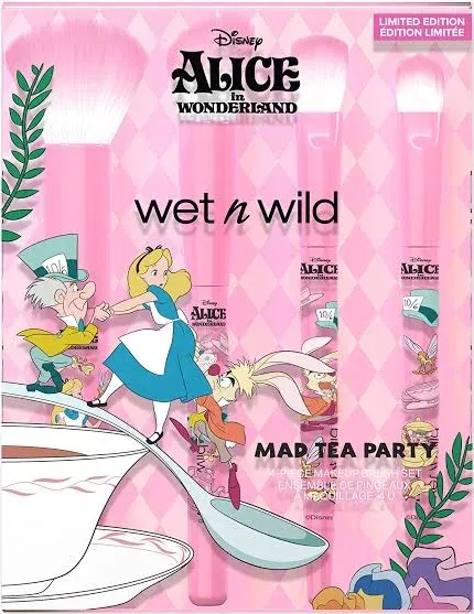 Disney Wet N Wild Alice In Wonderland Makeup  Brush &amp; Sponge Set Limited Edition