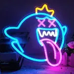 King Boo Neon Sign Ghost Led Neon Light with Dimmable switch Gaming Neon Sign 