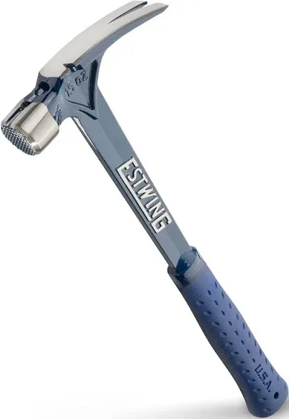 Alloy Steel Framing Hammer - 15oz with Shock Reduction Grip, Blue Finish