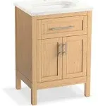 Hadron 24" Bathroom Vanity Cabinet with Sink and Quartz Top Light Oak