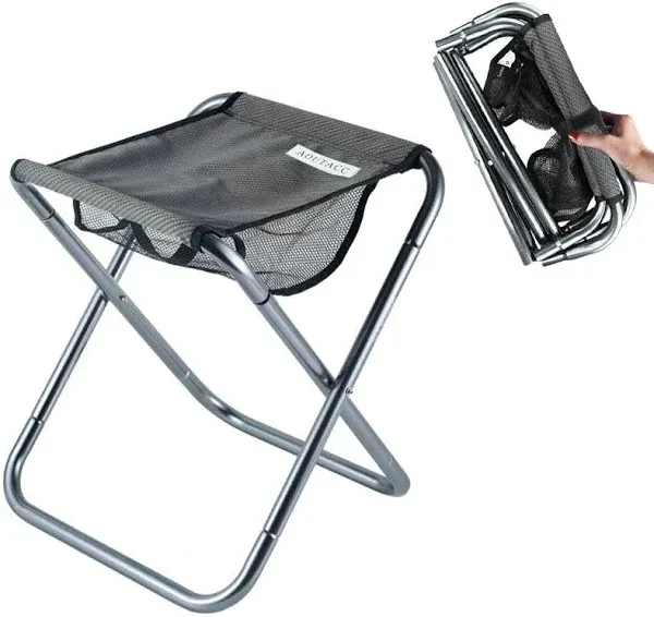 Camping Stool with Carry Bag, Aluminum Alloy Bracket Ultralight Portable Fold...