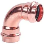 Press 90-Degree Copper Elbow – Lead-Free Pipe Fitting for Commercial and Residential Plumbing Projects, Quick & Easy Installation 1" (10-Pack)