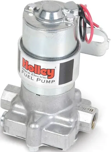 Fuel Pump - Black - Electric - In-Line - 140 gph at 9 psi - 3/8 in NPT Female Inlet / Outlet - Silver - Gas - Each