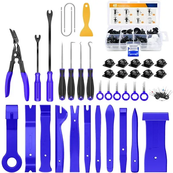 88Pcs Trim Removal Tool - 8 Sizes, Multi-Use, Durable Nylon - Car Panel Clip Set